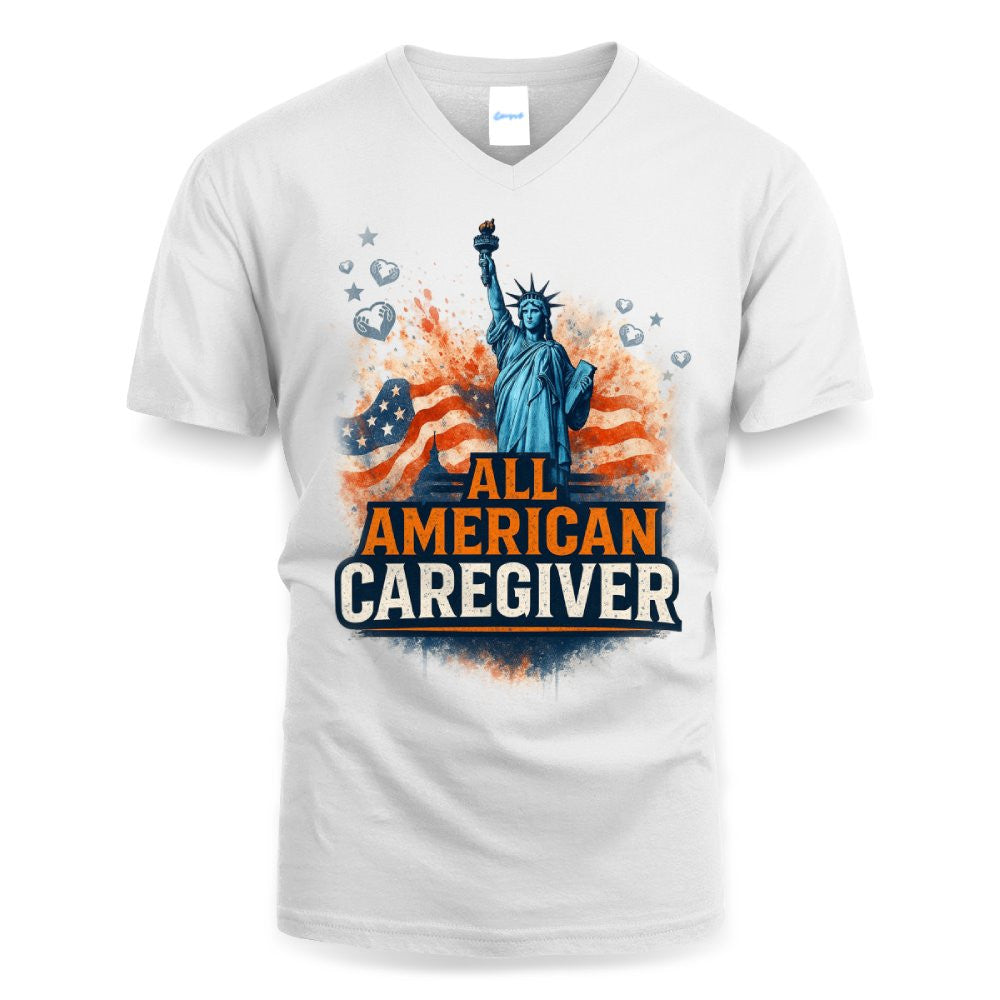 All American Caregiver - USA Pride T-Shirt, Hoodie & More - grunx260804-0087