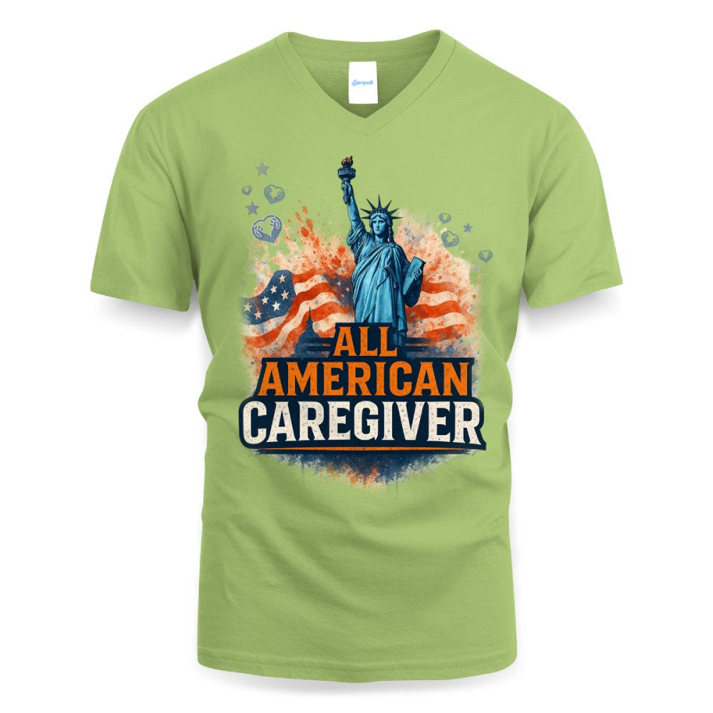 All American Caregiver - USA Pride T-Shirt, Hoodie & More - grunx260804-0087