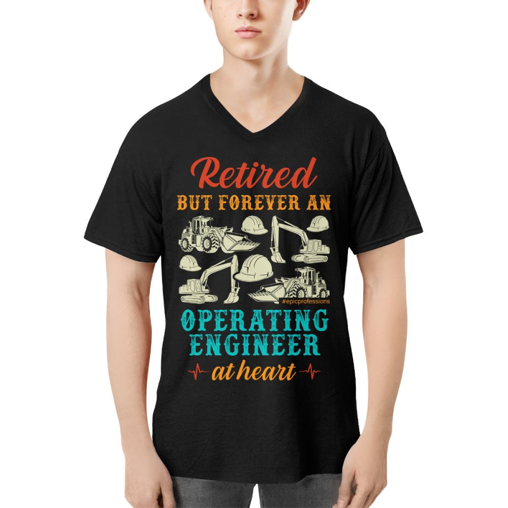 Retired But Forever Operating Engineer - Work Pride T-Shirt Hoodie & More - grunx260804-0229