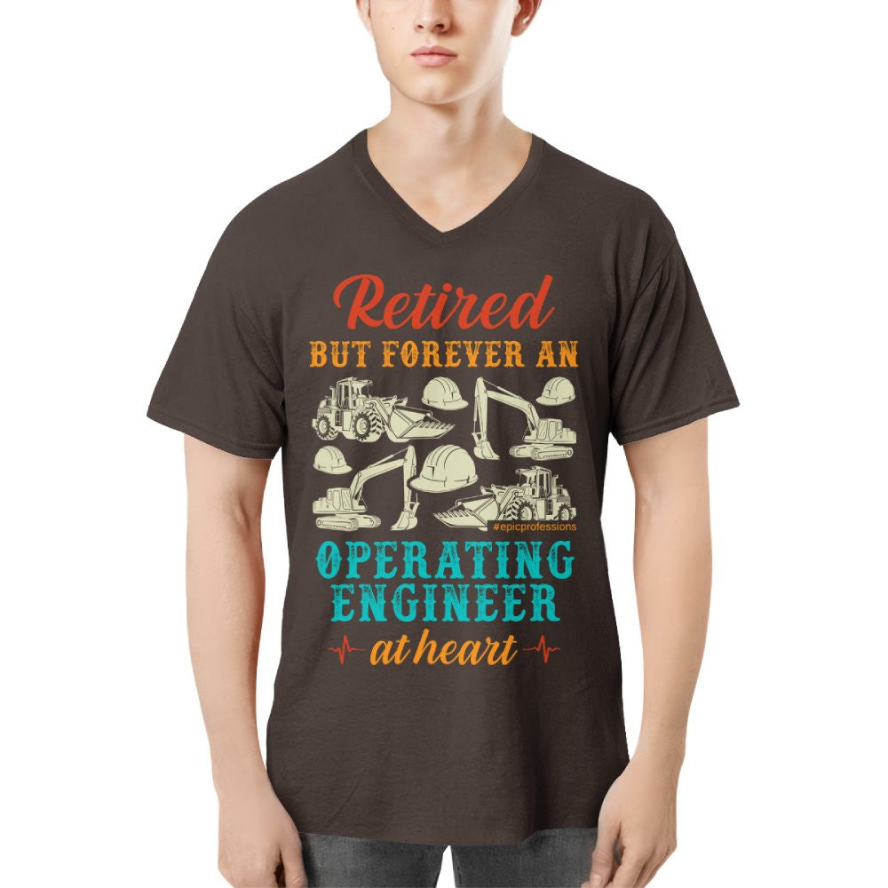 Retired But Forever Operating Engineer - Work Pride T-Shirt Hoodie & More - grunx260804-0229