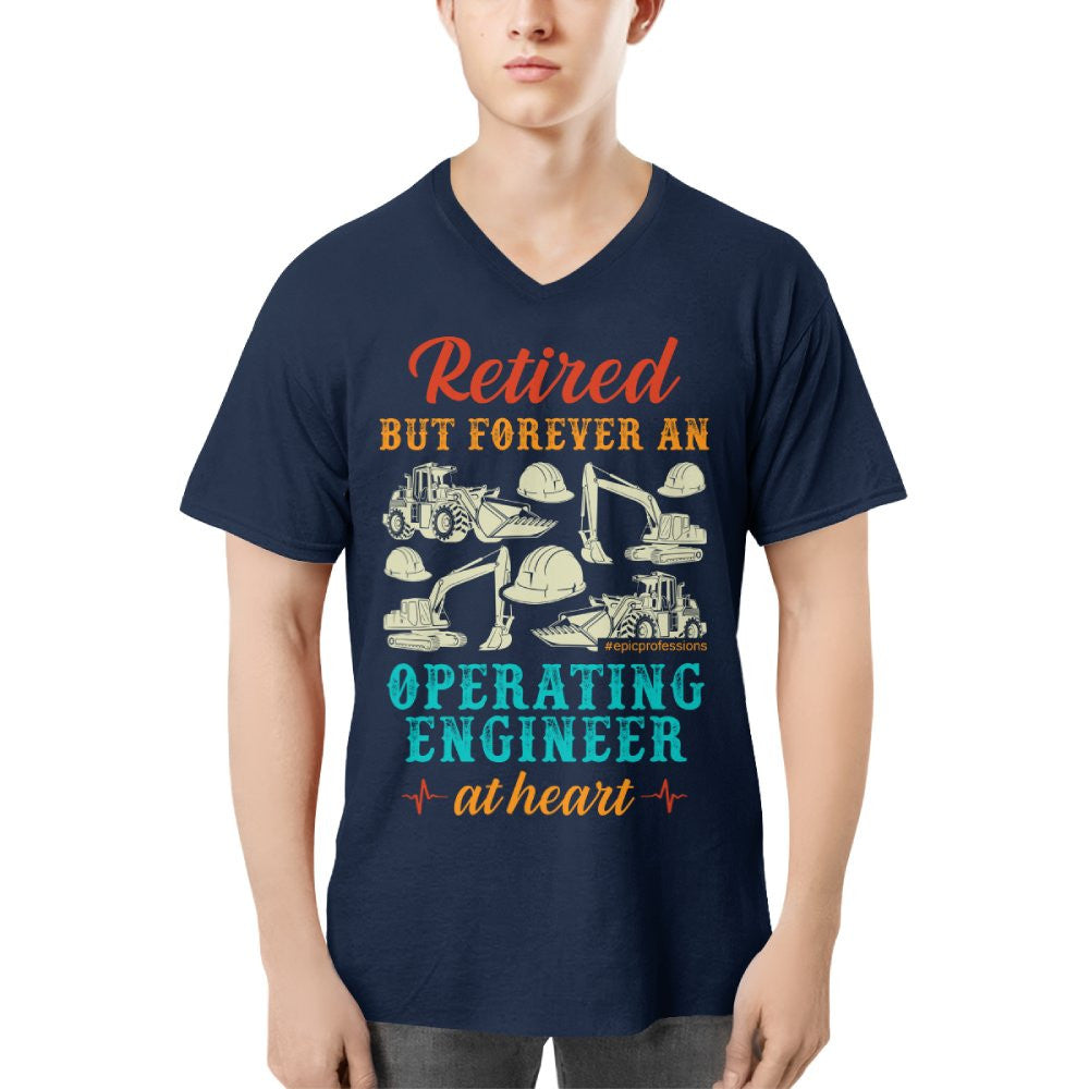 Retired But Forever Operating Engineer - Work Pride T-Shirt Hoodie & More - grunx260804-0229