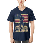 America Runs On Callouses - Blue Collar Worker T-Shirt, Hoodie & More - grunx260804-0119