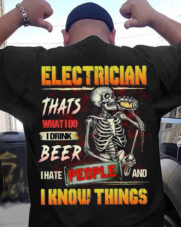 Awesome Electrician-T-shirt - grunx260804-0079