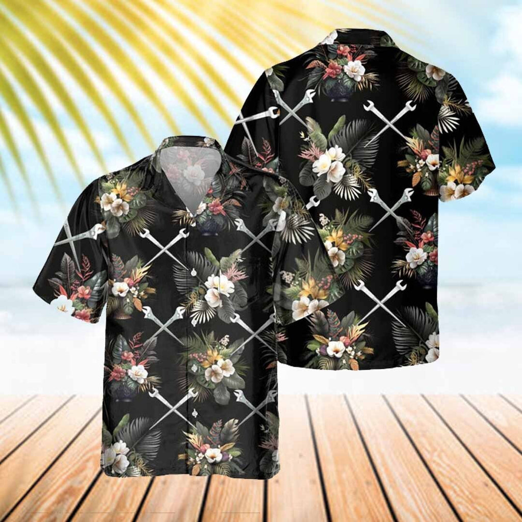 Awesome Ironworker - AOP Pocket Hawaiian Shirt - grunx260804-0283