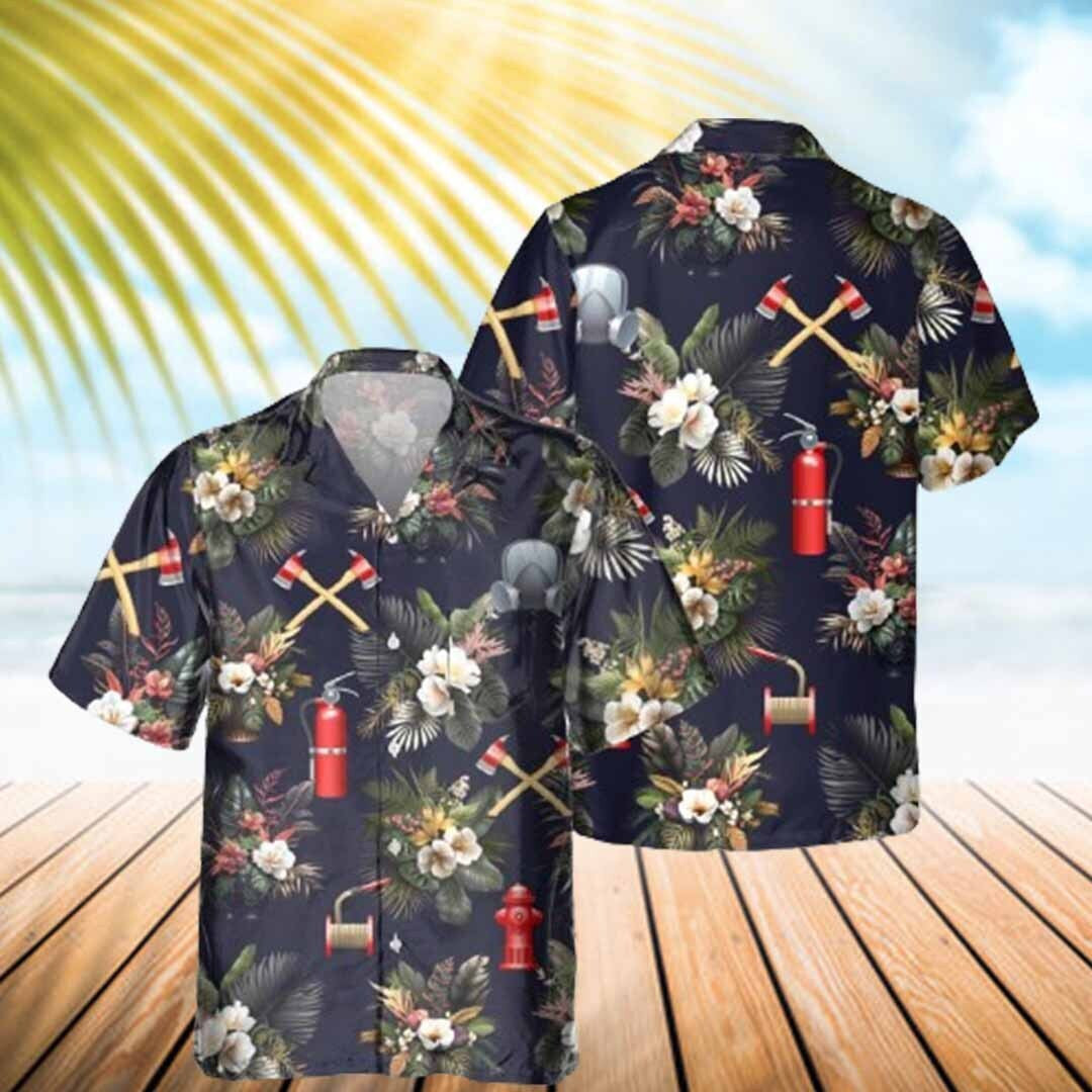 Awesome Firefighter - AOP Pocket Hawaiian Shirt - grunx260804-0131