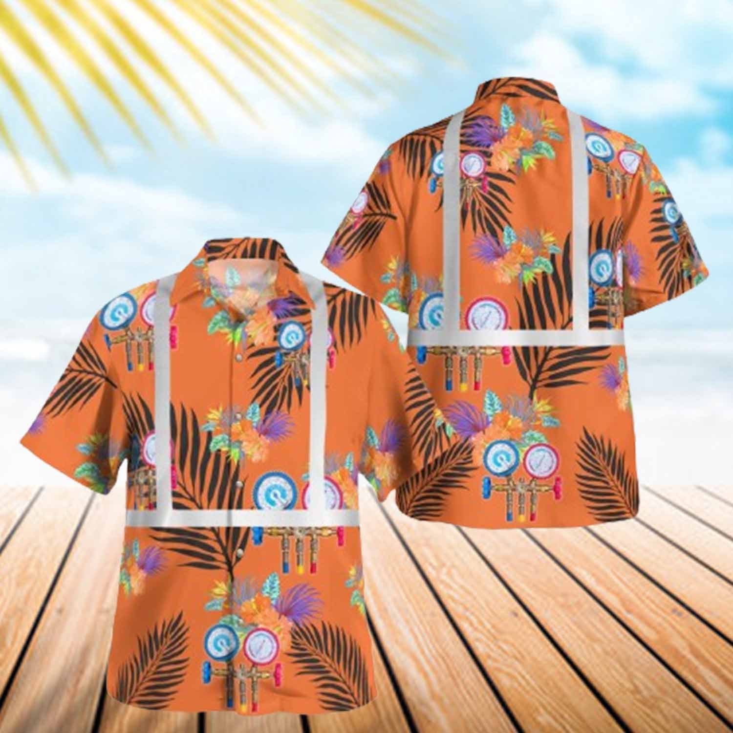 Awesome HVAC TECH-AOP Hawaii Shirt - grunx260804-0198