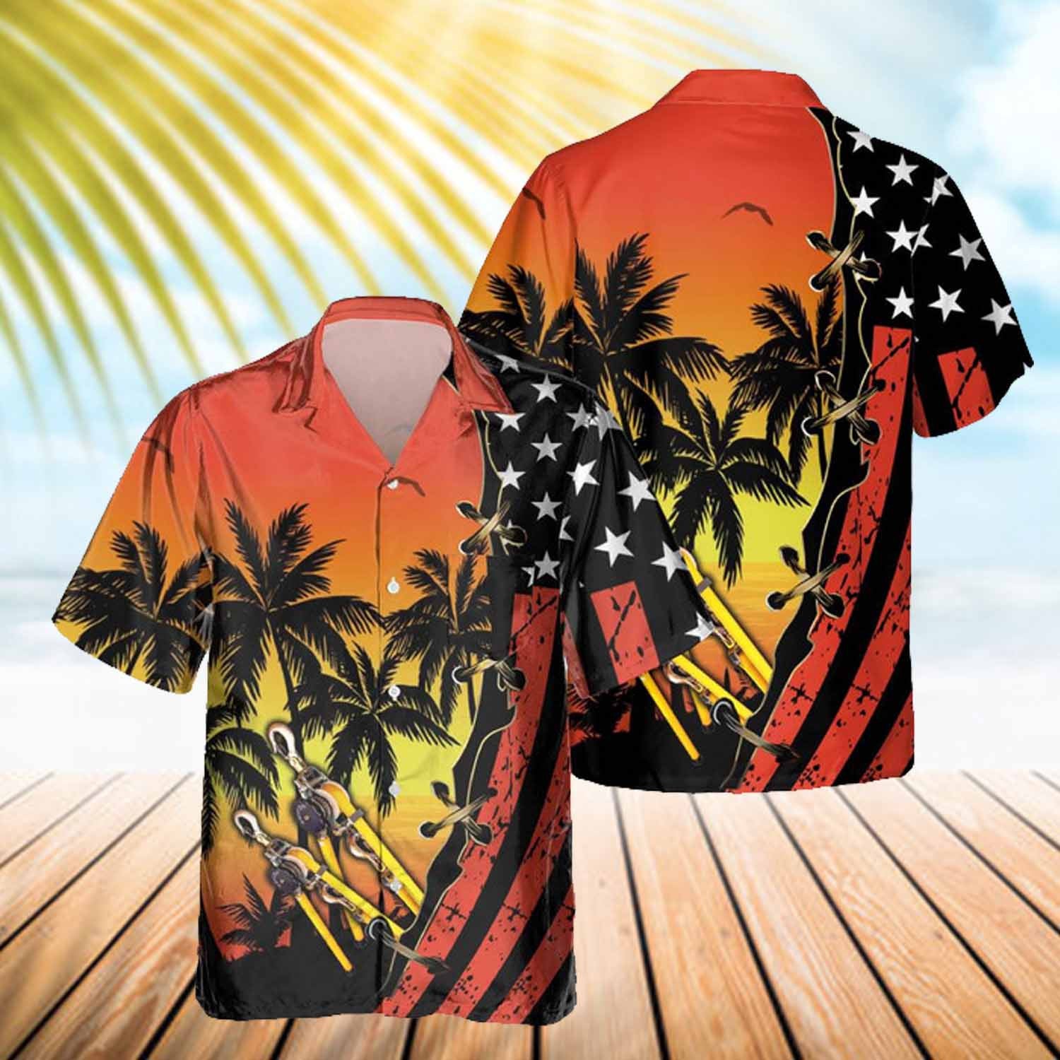 Awesome Lineman- AOP Pocket Hawaiian Shirt - grunx260804-0326