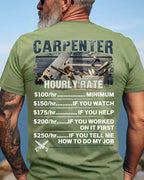 Awesome Carpenter Hourly Rate-T-shirt-#M120724HORLY3BCARPZ8
