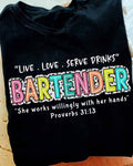 Awesome Bartender-T-shirt-#F190724WILINY4FBARTZ4