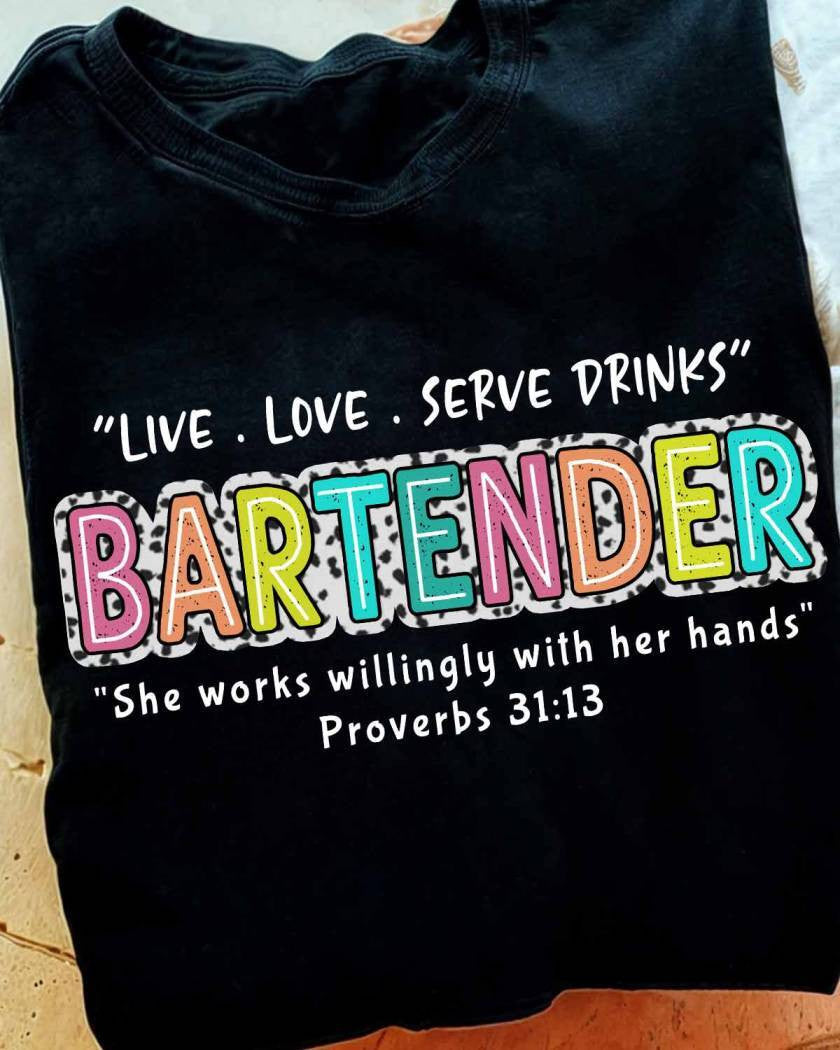 Awesome Bartender-T-shirt-#F190724WILINY4FBARTZ4