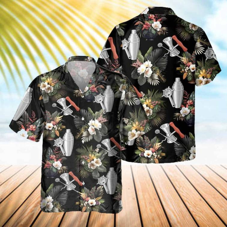 Awesome Bartender- AOP Pocket Hawaiian Shirt - grunx260804-0241