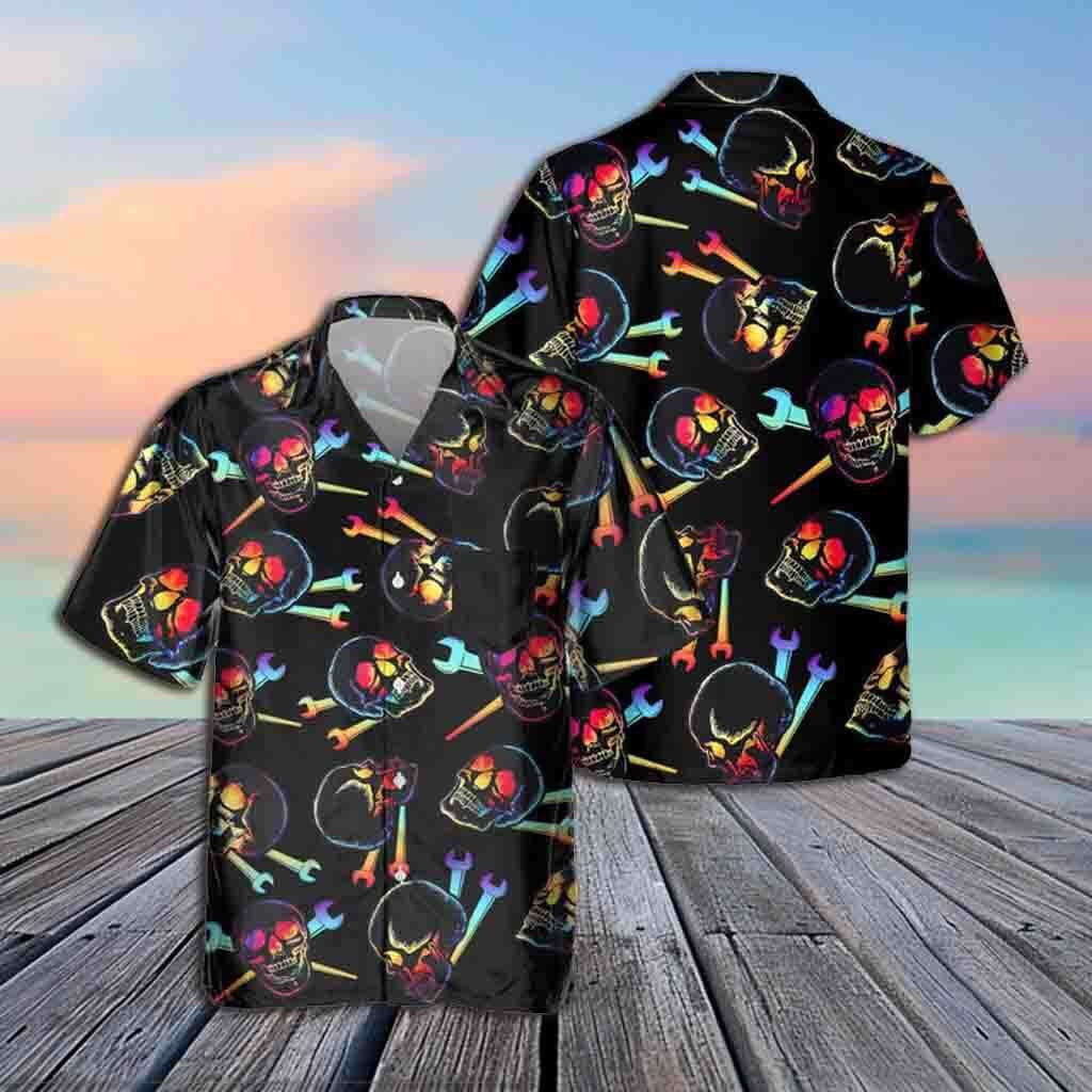 Awesome Ironworker - AOP Pocket Hawaiian Shirt - grunx260804-0285