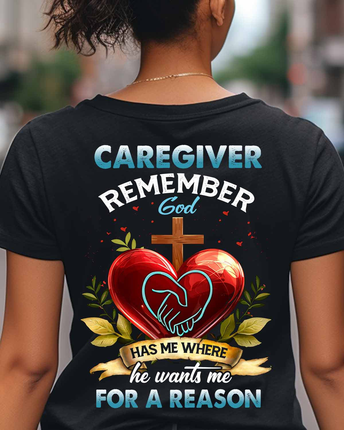 Awesome Caregiver Remember Gold -T-shirt-#F060824GODHS6BCAREZ4