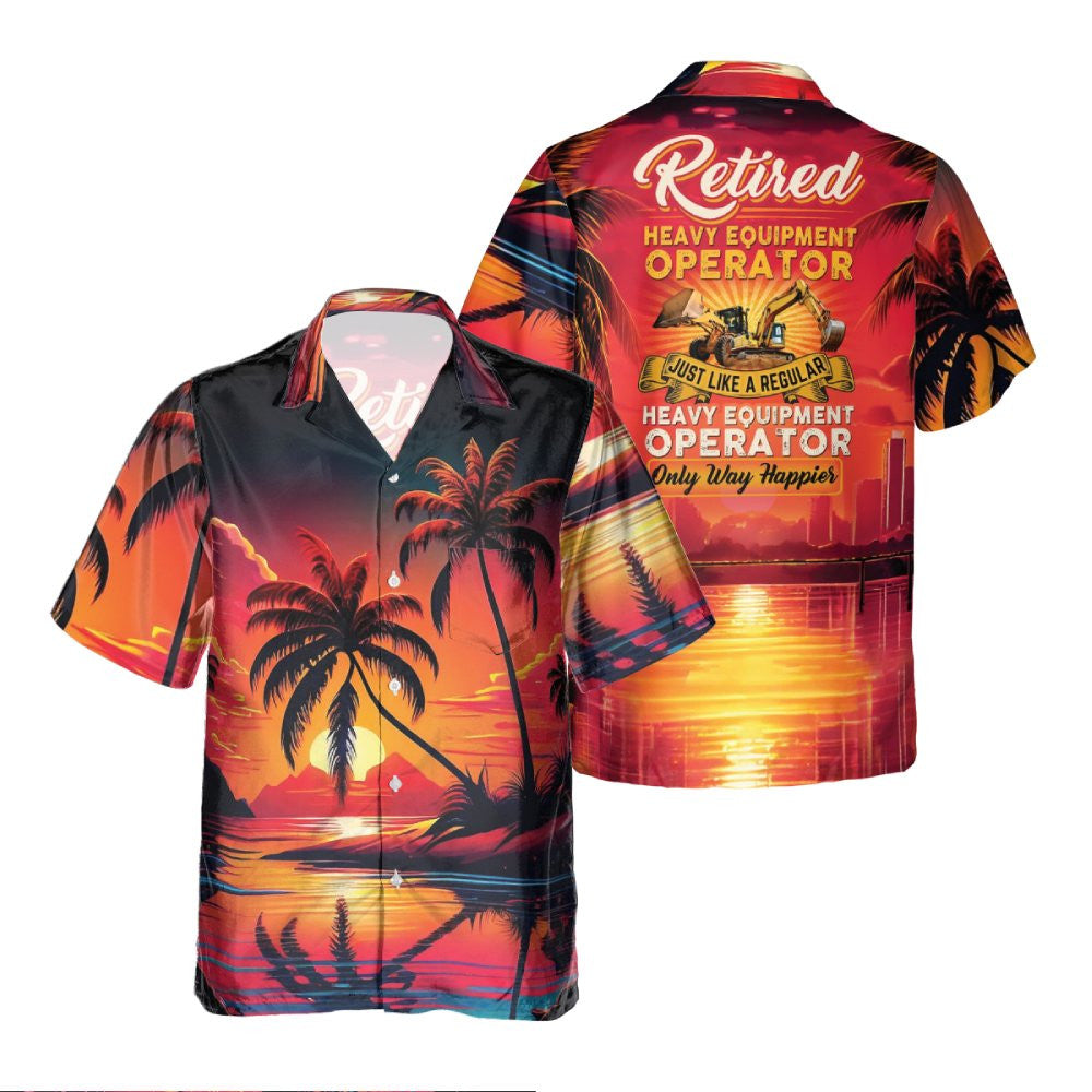 Awesome Heavy Equpment Operator- AOP Pocket Hawaiian Shirt - grunx260804-0192