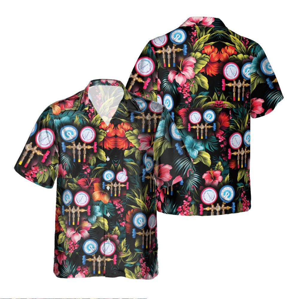Awesome HVAC Tech- AOP Pocket Hawaiian Shirt - grunx260804-0202