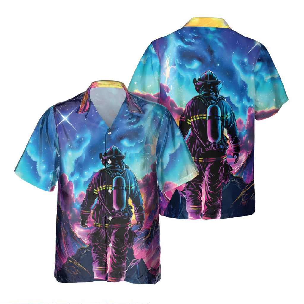 Awesome Firefighter- AOP Pocket Hawaiian Shirt - grunx260804-0120