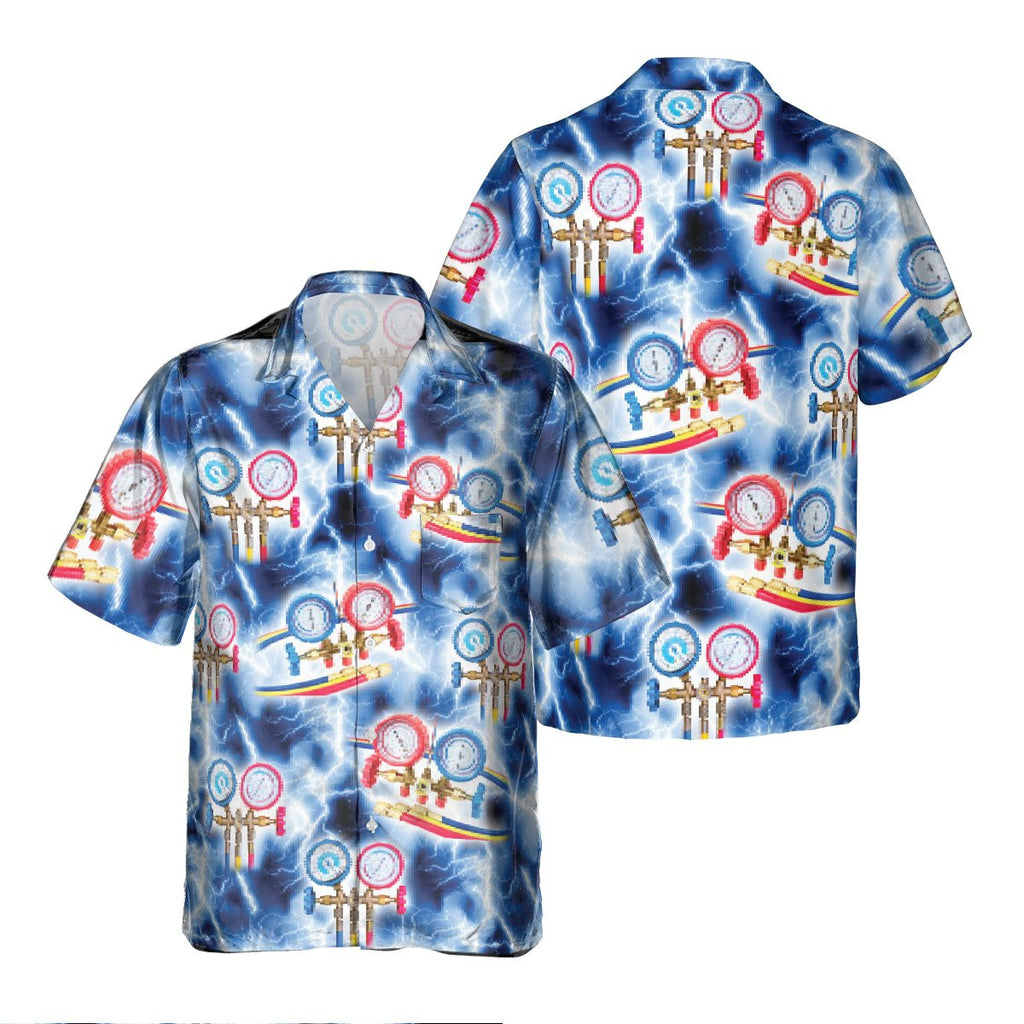 Awesome HVAC Tech- AOP Pocket Hawaiian Shirt - grunx260804-0201