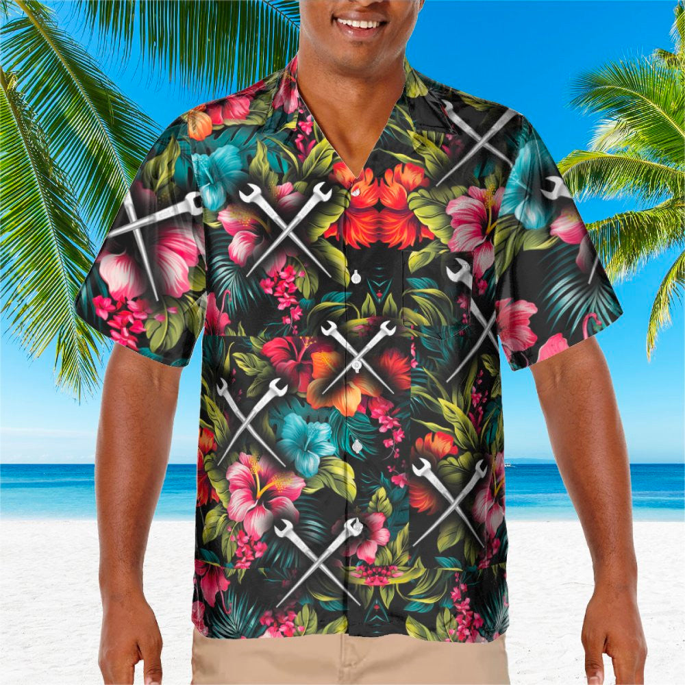 Awesome Ironworker- AOP Pocket Hawaiian Shirt - grunx260804-0266