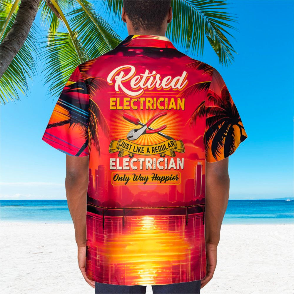 Awesome Electrician- AOP Pocket Hawaiian Shirt - grunx260804-0040