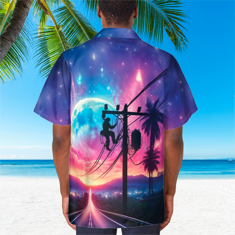 Awesome Lineman- AOP Pocket Hawaiian Shirt - grunx260804-0331