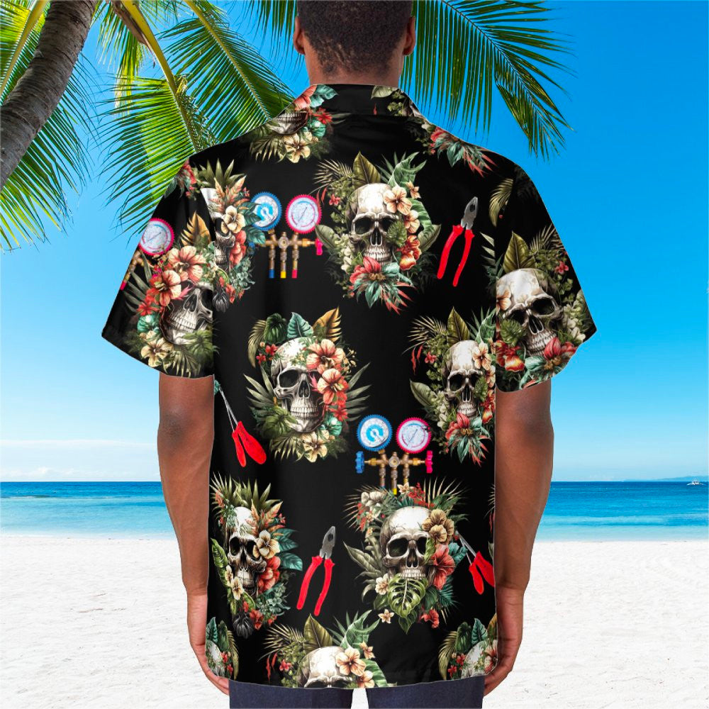Awesome HVAC Tech- AOP Pocket Hawaiian Shirt - grunx260804-0215