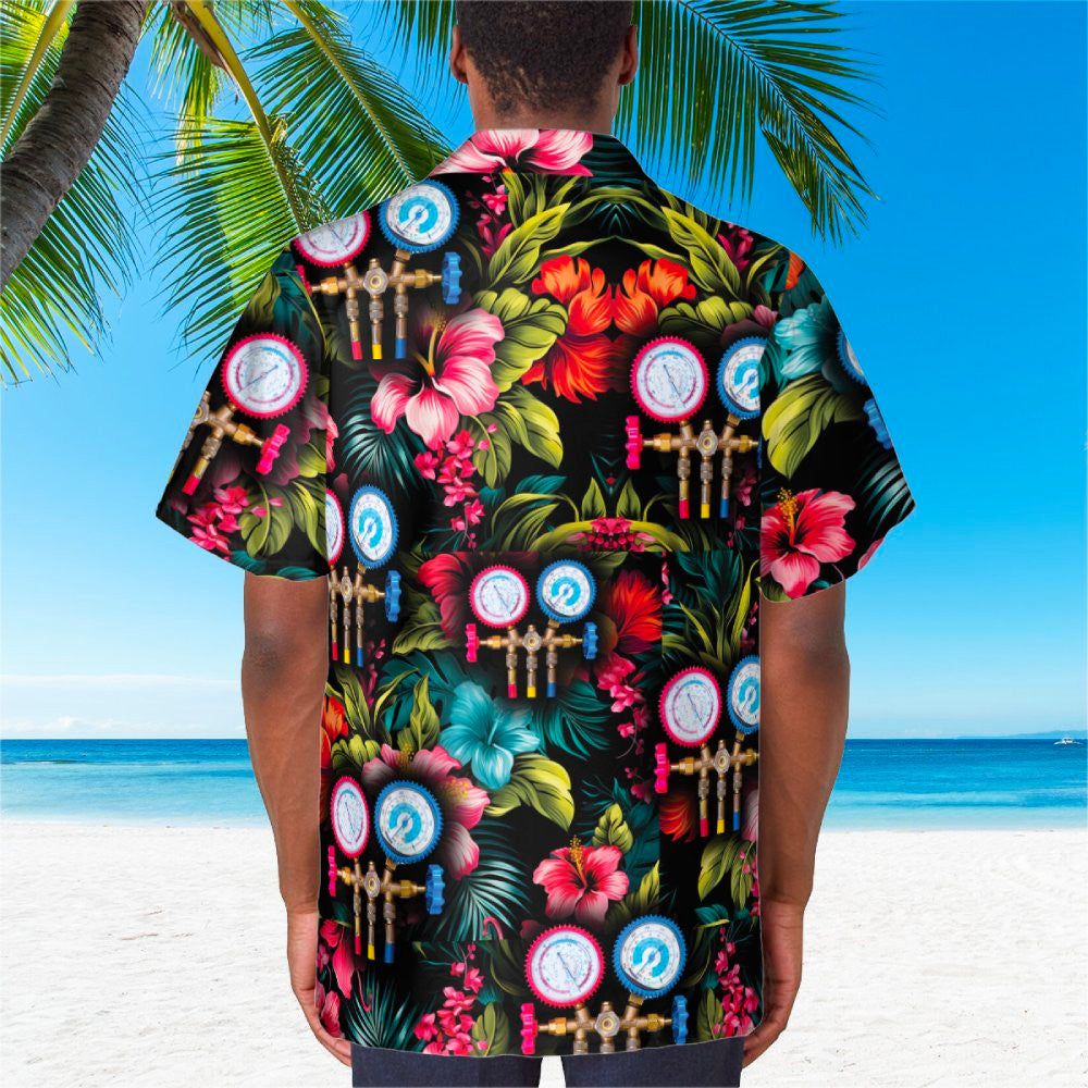 Awesome HVAC Tech- AOP Pocket Hawaiian Shirt - grunx260804-0202