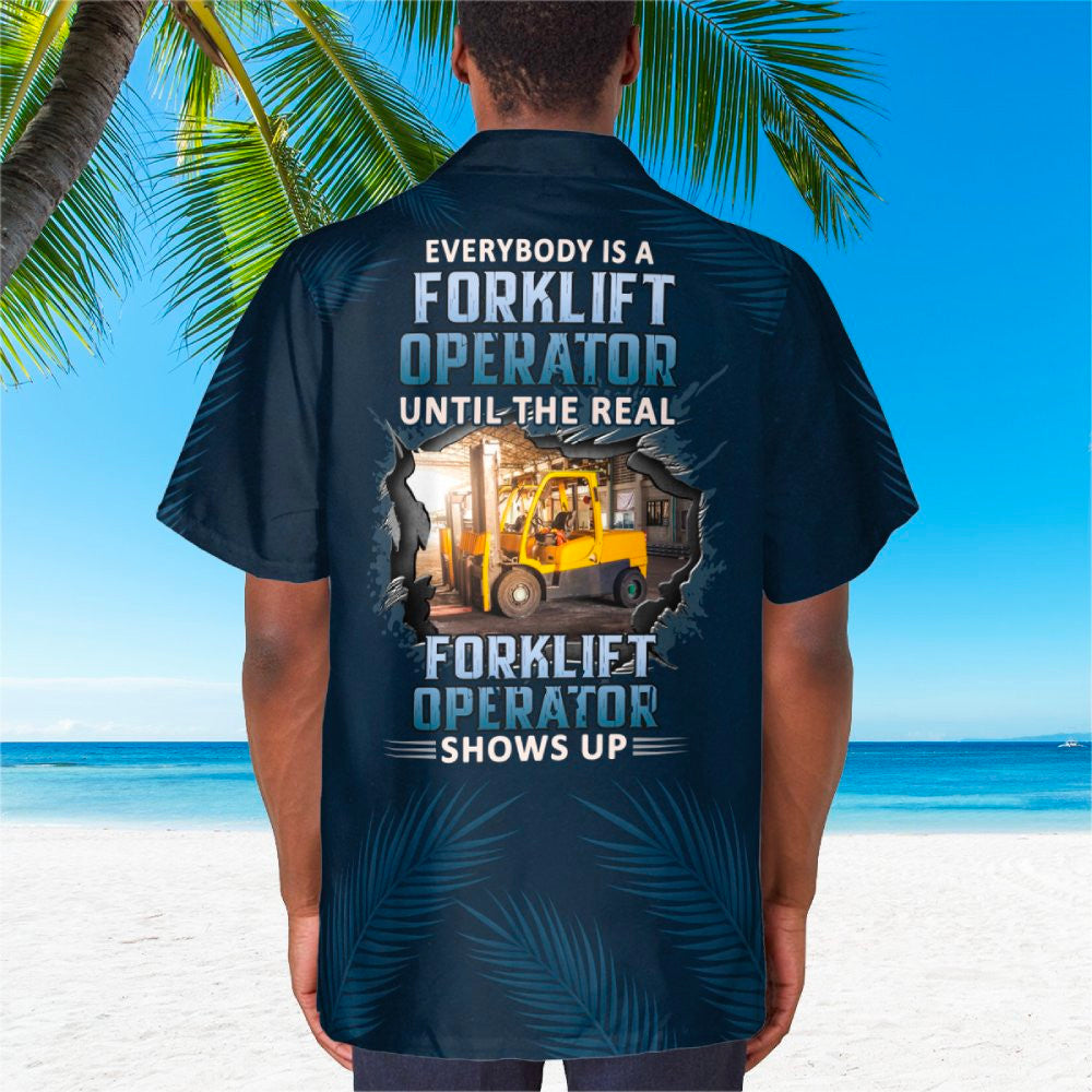 Awesome Forklift Operator- AOP Pocket Hawaiian Shirt - grunx260804-0161