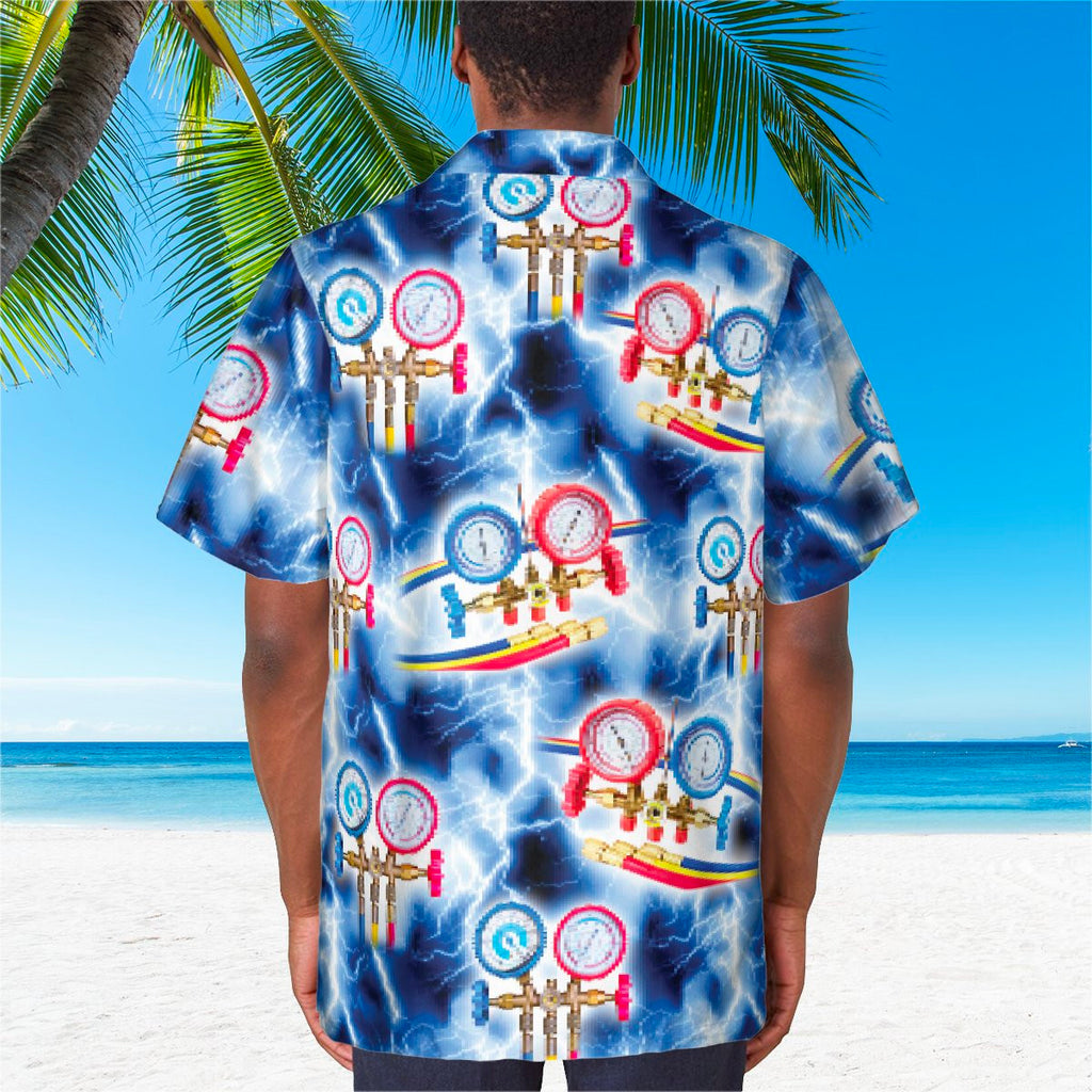 Awesome HVAC Tech- AOP Pocket Hawaiian Shirt - grunx260804-0201