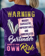 Awesome Bartender annoy at your own risk-T-shirt - grunx260804-0238