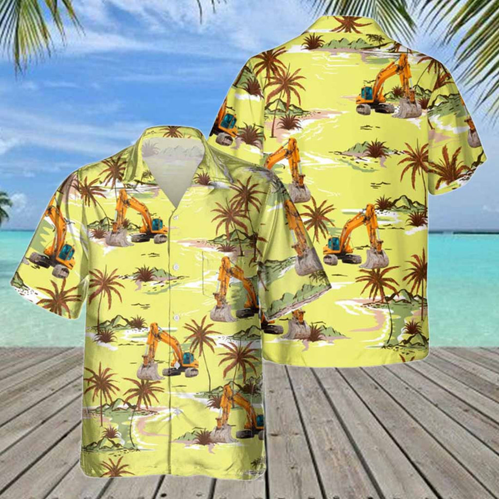 Awesome Heavy Equipment Operator- AOP Pocket Hawaiian Shirt - grunx260804-0174