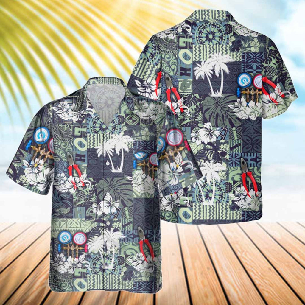 Awesome HVAC Tech- AOP Pocket Hawaiian Shirt - grunx260804-0213