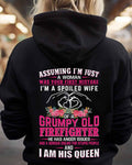 Awesome Firefighter i am his queen- Hoodie - grunx260804-0143