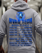 Awesome HVAC Tech Hourly Rate-Hoodie - grunx260804-0236