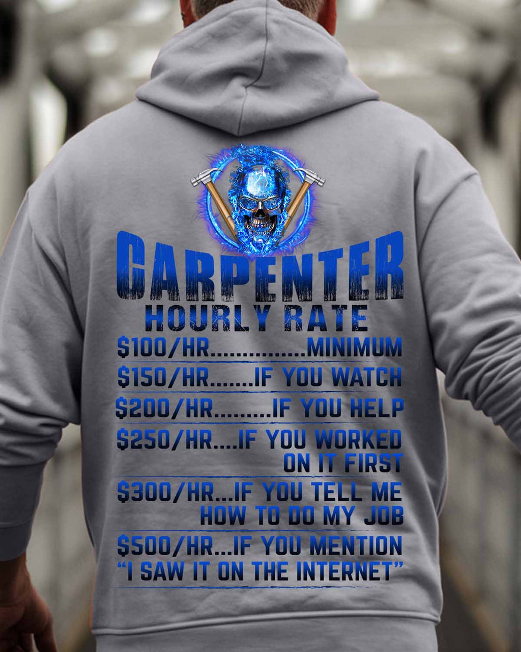 Awesome Carpenter Hourly Rate-Hoodie-#M191024HORLY9BCARPZ8