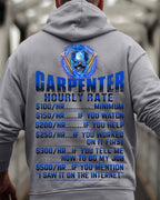 Awesome Carpenter Hourly Rate-Hoodie-#M191024HORLY9BCARPZ8