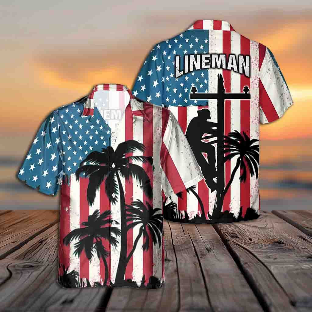Awesome Lineman- AOP Pocket Hawaiian Shirt - grunx260804-0330