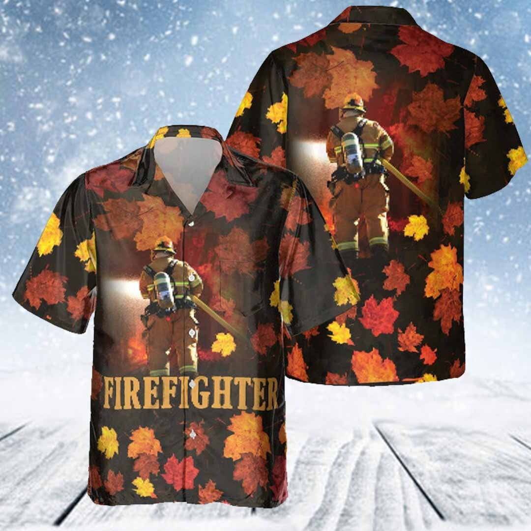 Awesome Firefighter- AOP Pocket Hawaiian Shirt - grunx260804-0127