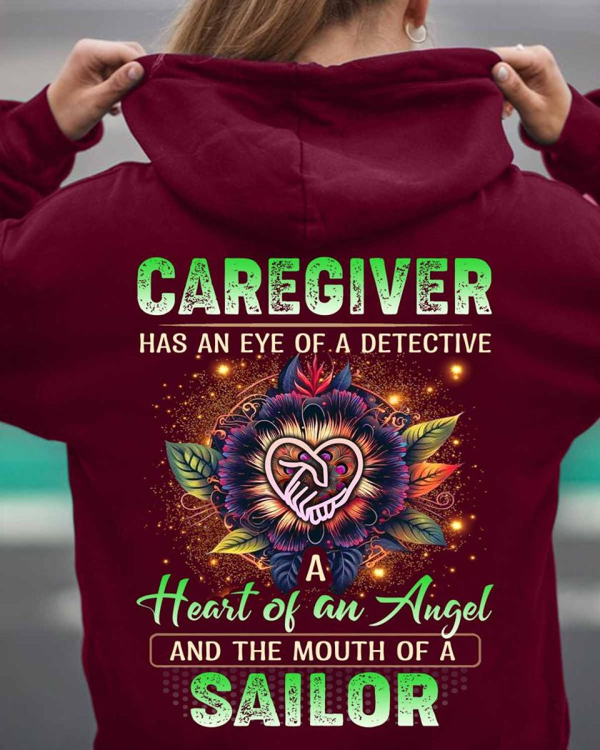 Awesome Caregiver a heart of an angel -Hoodie-#F121124SAINT1XCAREZ4