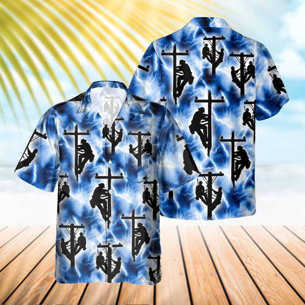 Awesome Lineman- AOP Pocket Hawaiian Shirt - grunx260804-0320