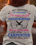 Awesome Carpenter's Lady-T-Shirt-#M110225HILLA5BCARPZ6