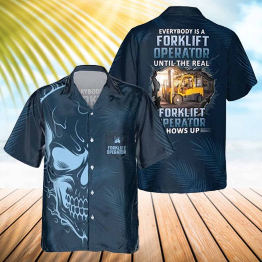 Awesome Forklift Operator- AOP Pocket Hawaiian Shirt - grunx260804-0161