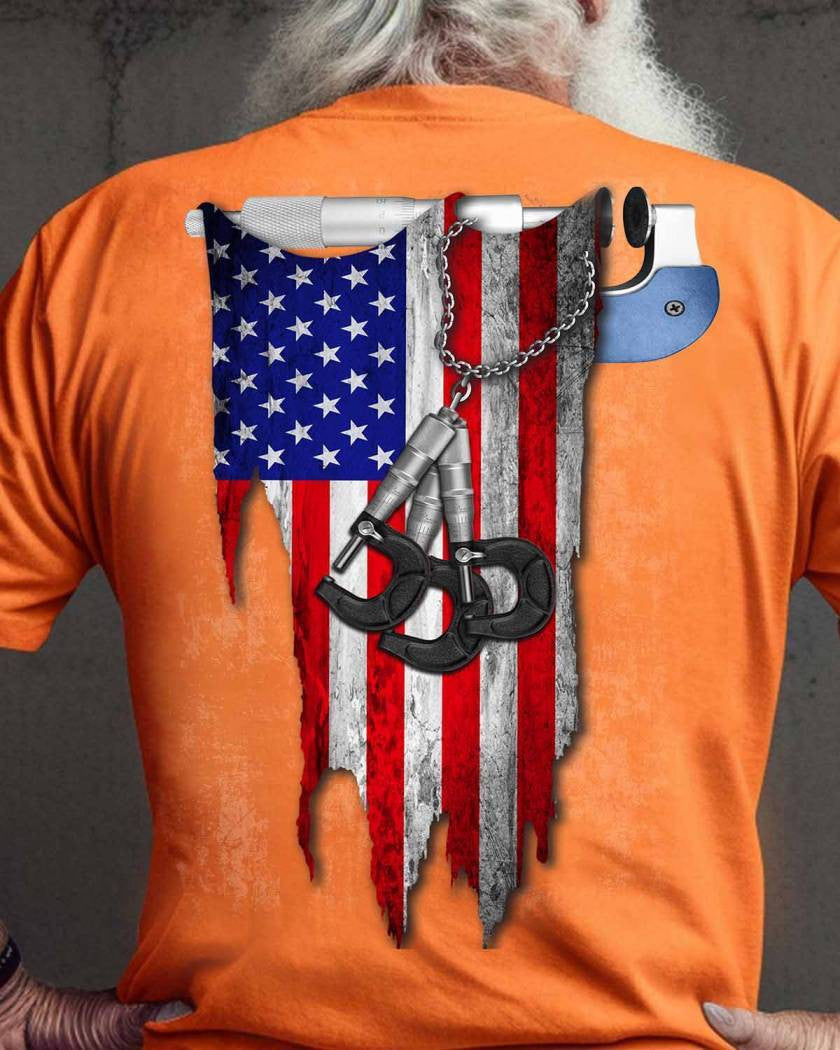 American Pride Machinist Apparel - USA Flag T-Shirt, Hoodie & More - grunx260804-0155