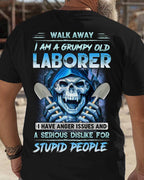 Grumpy Old Laborer Anger Apparel - Funny Laborer Skull T-Shirt, Hoodie & More - grunx260804-0185