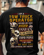 Anger Issues Tow Truck Operator Apparel - Skull Attitude T-Shirt, Hoodie & More - grunx260804-0172