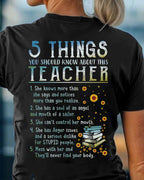 5 Things List - Bold Funny Teacher Statement T-Shirt, Hoodie & More - grunx260804-0058