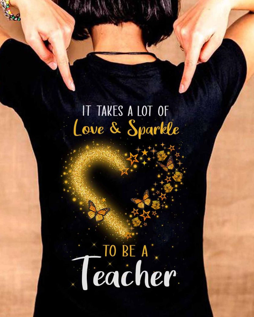 Love And Sparkle - Glitter Heart Teacher Quote T-Shirt, Hoodie & More - grunx260804-0170