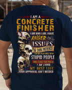 Anger Issues Concrete Finisher Apparel - Skull Attitude Tee Hoodie & More - grunx260804-0171