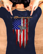 American Flag Caduceus Nurse Apparel - Patriotic T-Shirt Hoodie & More - grunx260804-0142