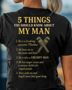 5 Things You Should Know About My Plumber - Funny Quote T-Shirt, Hoodie & More - grunx260804-0034