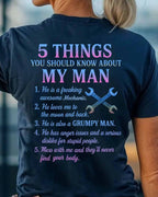 5 Things About My Man - Funny Mechanic T-Shirt, Hoodie & More - grunx260804-0004